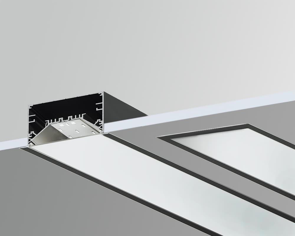 Встраиваемый светодиодный светильник LINER V100 с декоративной рамкой LINER V100-L80