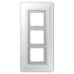 LSmetal Zero Комплект для монтажа заподлицо + Рамка 3-ная, алюминий, Jung JUNG