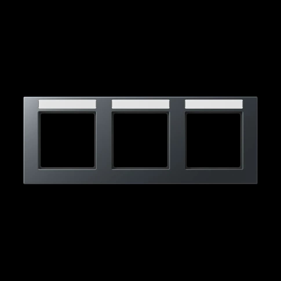 Jung Рамка A550 3-пост. с полем для надписи горизонтальная, A55830BFNAANM A55830BFNAANM JUNG