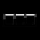 Jung Рамка A550 3-пост. с полем для надписи горизонтальная, A55830BFNASW A55830BFNASW