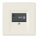 USB розетка для зарядки мобильных устройств тип C, 5-60W, Слоновая кость, Jung