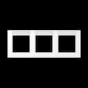 Jung Рамка A550 3-пост. с полем для надписи горизонтальная, A55830BFNAWWM A55830BFNAWWM