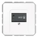 USB розетка для зарядки мобильных устройств тип C, 5-60W, белый, CD серия, Jung