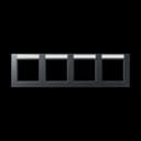 Jung Рамка A550 4-пост. с полем для надписи горизонтальная, A55840BFNAANM A55840BFNAANM