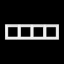 Jung Рамка A550 4-пост. с полем для надписи горизонтальная, A55840BFNAWW A55840BFNAWW