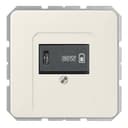 USB розетка для зарядки мобильных устройств тип C, 5-60W, Слоновая кость, CD серия, Jung