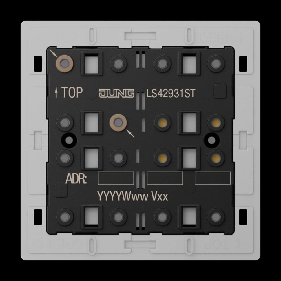 Jung KNX кнопочный модуль Универсальный, F40, Secure, серия LS, 3 группы, LS42931ST LS42931ST JUNG