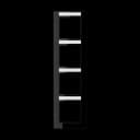 Jung Рамка A550 4-пост. с полем для надписи вертикальная, A5584BFNASW A5584BFNASW