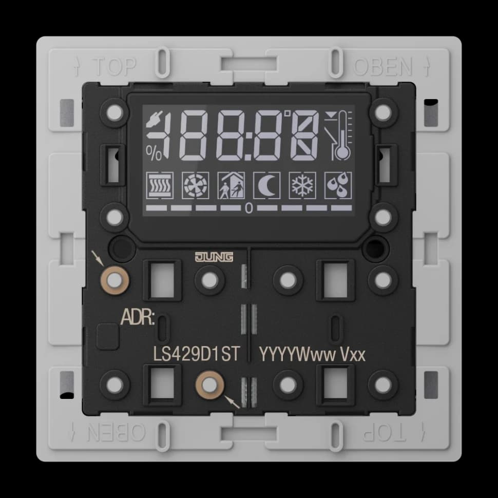 Jung KNX комнатный контроллер, F40, Secure, серия LS, 3 группы, LS429D1ST LS429D1ST JUNG