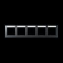 Jung Рамка A550 5-пост. с полем для надписи горизонтальная, A55850BFNAANM A55850BFNAANM