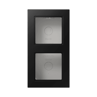 Jung Рамка для накладного монтажа, 2 пост, цвет матовый черный, A CUBE, A5582BFASWM A5582BFASWM JUNG