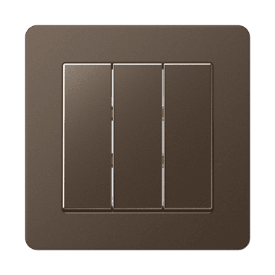 Jung A-Flow Выключатель 3-клавишный, цвет мокко A-A-flow14 JUNG