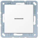 Выключатель 1-клавишный, с подсветкой, Eco Profi, Белый матовый, Jung