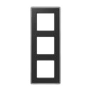 A VIVA Рамка 3-ная, стекло черный, Jung AV583GLMSW