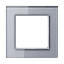 Рамка для вертикальной и горизонтальной установки, 1 пост, стекло Серый, Jung AC581GLKG