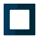 Рамка для вертикальной и горизонтальной установки, 1 пост, стекло Синий, Jung AC581GLNB