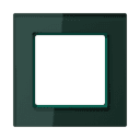 Рамка для вертикальной и горизонтальной установки, 1 пост, стекло Изумруд, Jung AC581GLSG