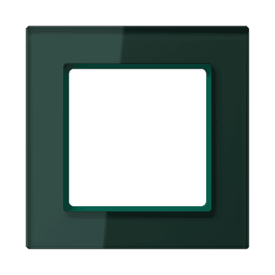 Рамка для вертикальной и горизонтальной установки, 1 пост, стекло Изумруд, Jung AC581GLSG JUNG