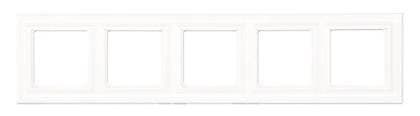 Рамка 5-постов; Eco Profi Standart; термопласт; белый матовый, Jung EPS485WWM JUNG