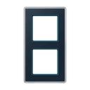 A VIVA Рамка 2-ная, стекло цвет Синий, Jung AV582GLMNB