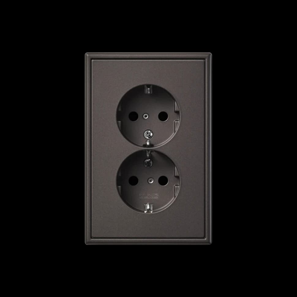 Jung Двойная розетка с повышенной защитой от касания, AL5015KID-L AL5015KID-L JUNG