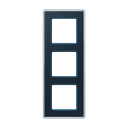 A VIVA Рамка 3-ная, стекло цвет Синий, Jung AV583GLMNB