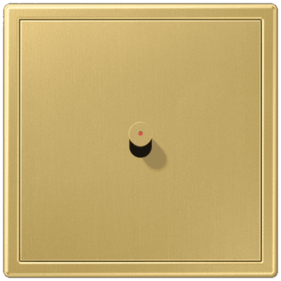 Jung LS1912 Выключатель 1-тумблерный с подсветкой, цвет латунь классик LS1912-01 JUNG