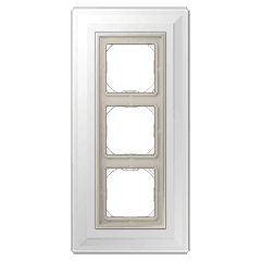 Lsmetal Zero Комплект для монтажа заподлицо + Рамка 3-ная, сталь, Jung JUNG