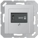 USB розетка для зарядки мобильных устройств тип C, 5-60W, алюминий, Jung