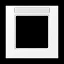 Jung Рамка A550 1-пост. с полем для надписи, A5581BFNAWWM A5581BFNAWWM