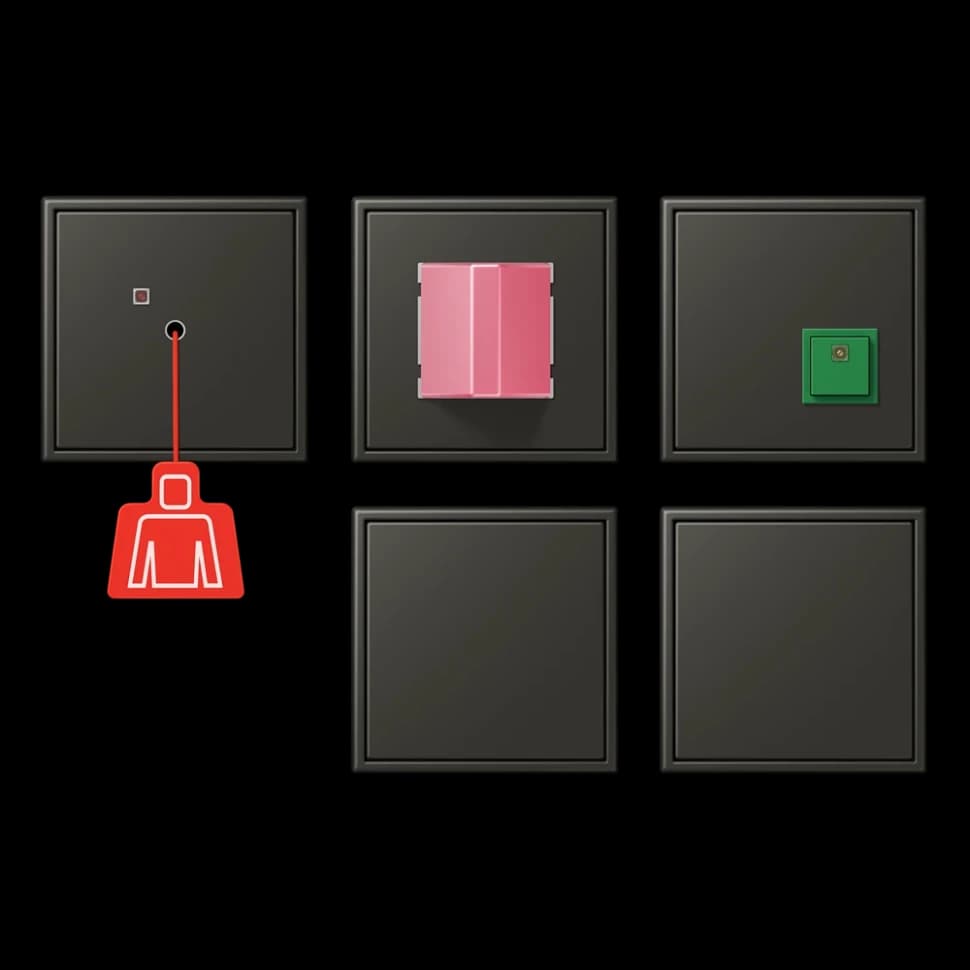 Jung Комплект системы экстренного вызова с источником бесперебойного питания, LC4320R, NRSLC0834-2259 NRSLC0834-2259 JUNG