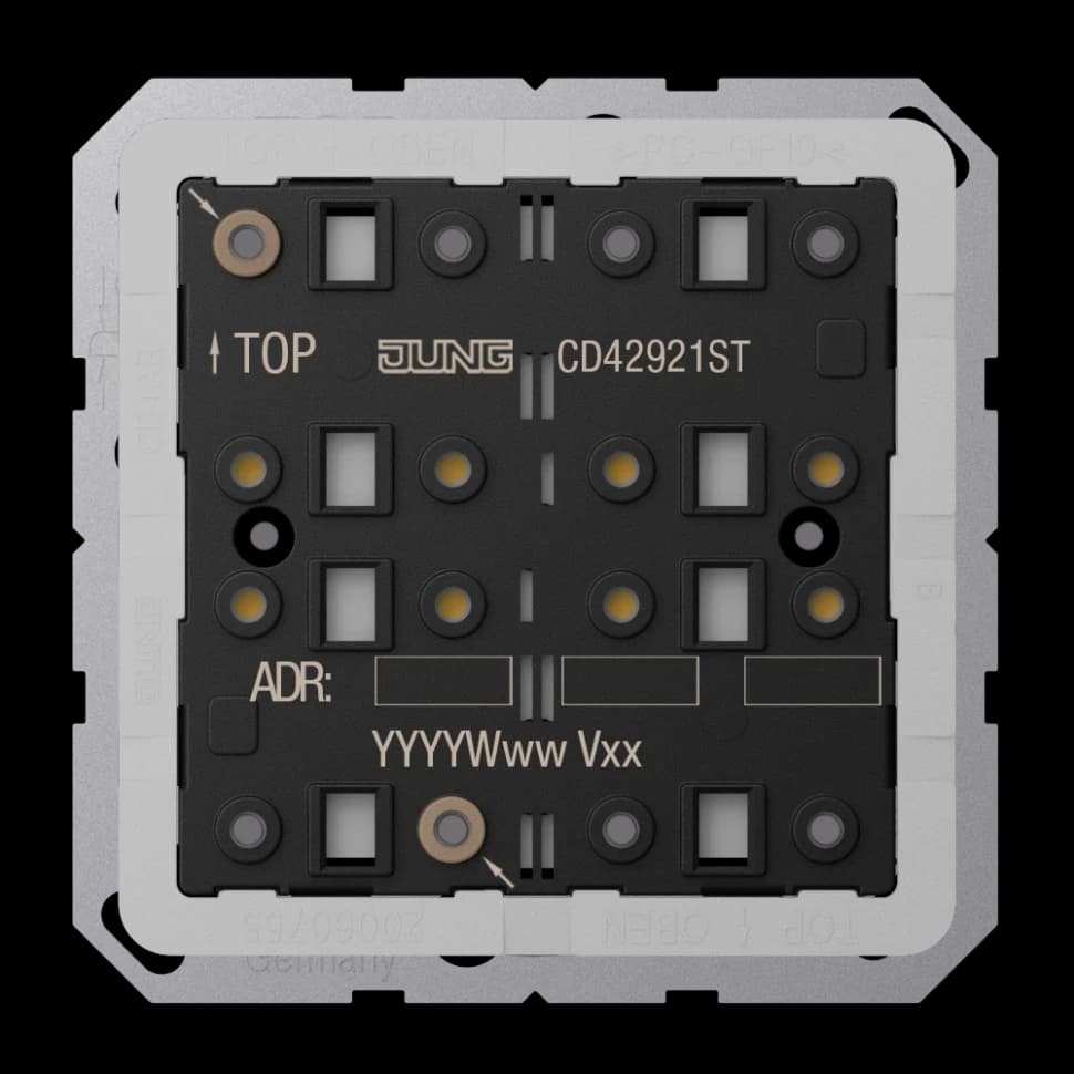 Jung KNX кнопочный модуль Универсальный, F40, Secure, серия CD, 2 группы, CD42921ST CD42921ST JUNG