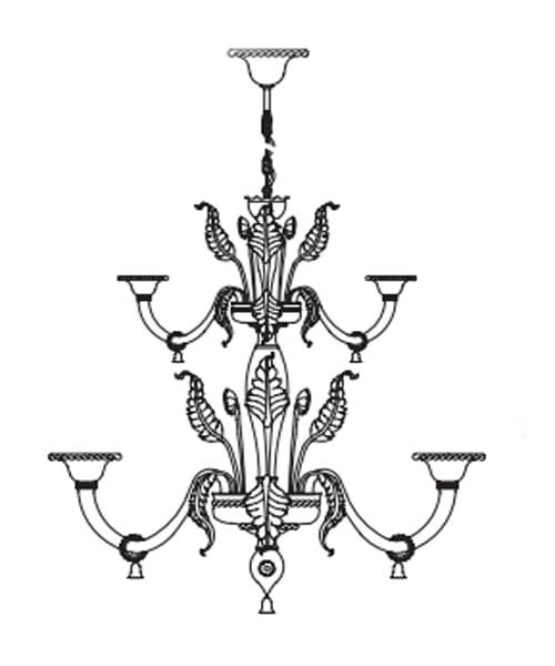 Люстра La Murrina Veneziano S/8+4