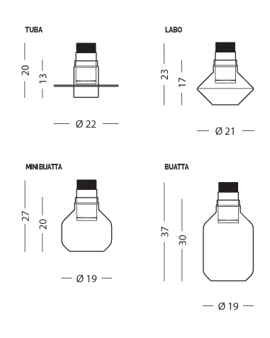 Подвесной светильник Cangini&Tucci Auf Suspension TUBA Cangini&Tucci