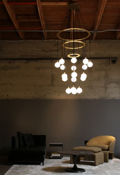 Подвесной светильник SkLO drape circle 18 chandelier — фото 5