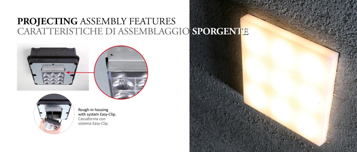 Встраиваемый светильник Castaldi Lighting AXEL SQUARE CONCRETE Castaldi Lighting