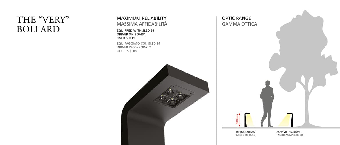 Уличный светильник Castaldi Lighting VERY BOLLARD F4 Castaldi Lighting