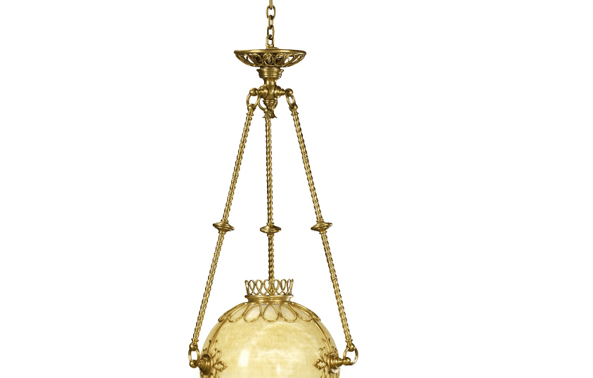 Люстра Theodore Alexander An onyx and brass hall light / chandelier Theodore Alexander