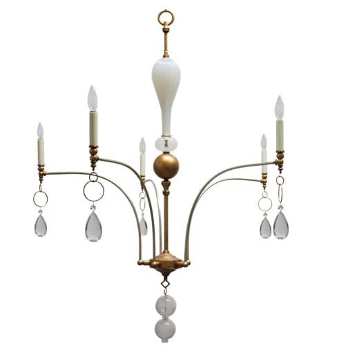 Люстра Louise Gaskill Vintage Grace with white murano glass