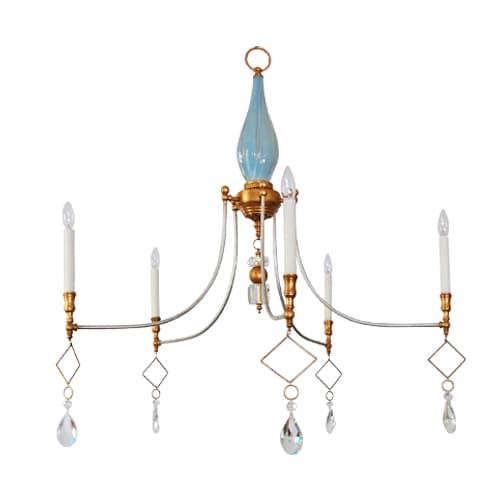 Люстра Louise Gaskill Lia with blue glass Louise Gaskill