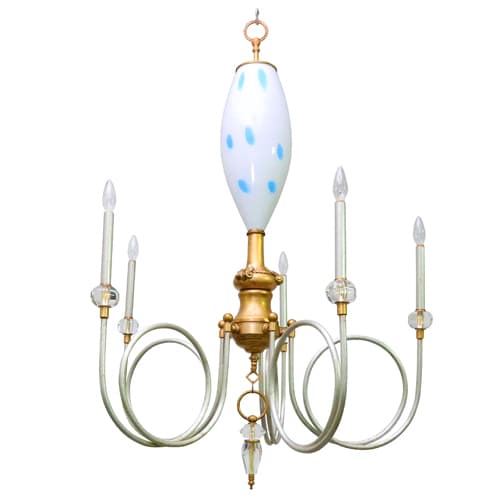 Люстра Louise Gaskill Lily with White and Blue Dot Glass Louise Gaskill