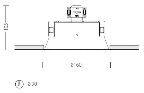 Встраиваемый светодиодный светильник Quattrobi GHOST LED Quattrobi