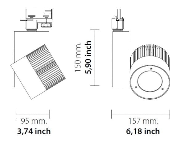Трековый светодиодный светильник Quattrobi MAX Quattrobi