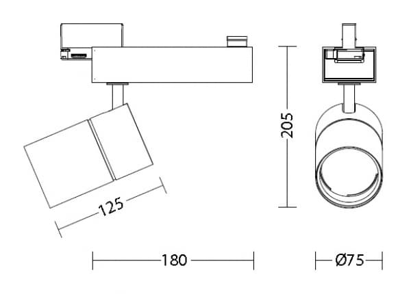 Трековый светодиодный светильник Quattrobi SAM FASHION Quattrobi