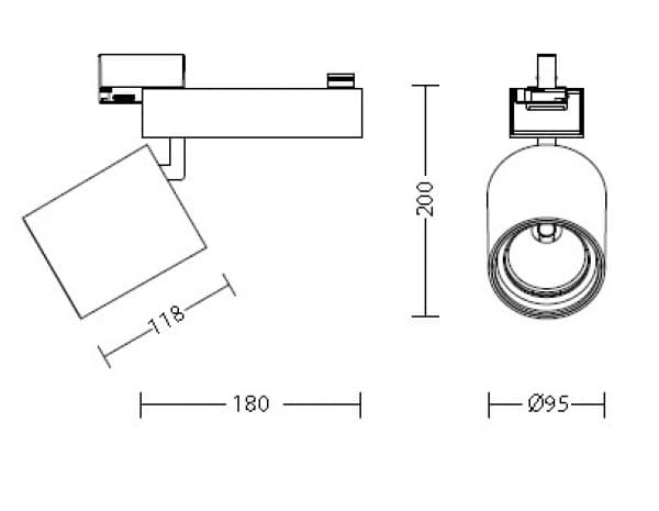 Трековый светодиодный светильник Quattrobi SAM 95 Quattrobi