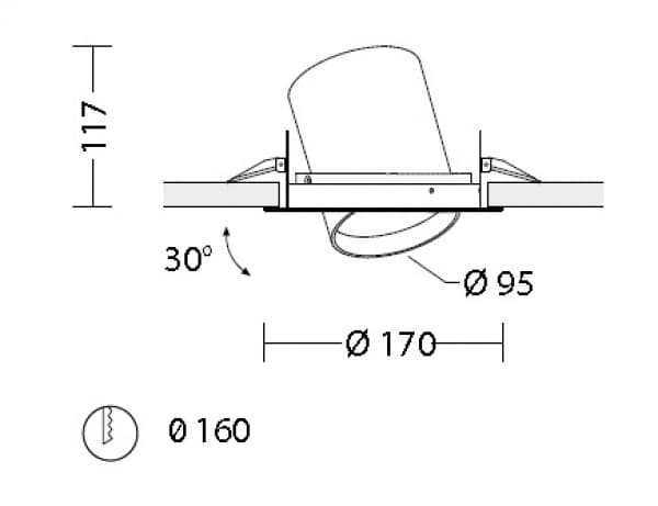 Встраиваемый светодиодный светильник Quattrobi SAM 95 — фото 2