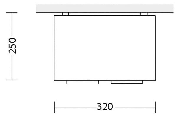 Потолочный светодиодный светильник Quattrobi KOR PLAFONE double Quattrobi