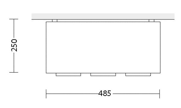 Потолочный светодиодный светильник Quattrobi KOR PLAFONE triple Quattrobi