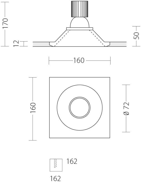 Встраиваемый светодиодный светильник Quattrobi GESSO LED Quattrobi