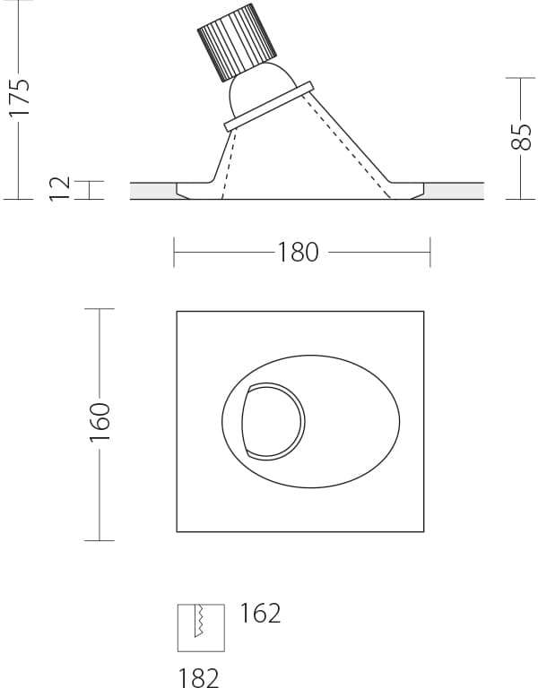 Встраиваемый светодиодный светильник Quattrobi GESSO LED Quattrobi